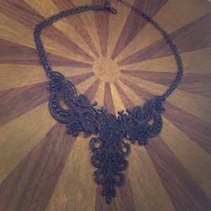 Matte black necklace